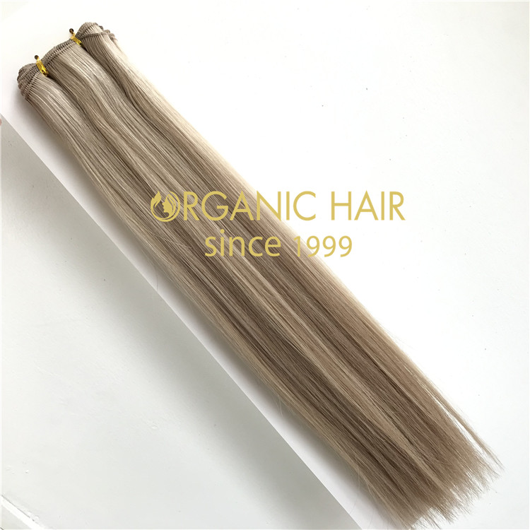  Piano color 18/22 handtied weft with full cuticle intact  C83